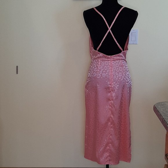 NWT!  Unique Bodycon D&M Barbie Pink Cheetah Slip Dress - Picture 7 of 10